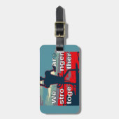 Étiquette À Bagage Patriotic USA Hope Graphisme Art Design (Devant Vertical)