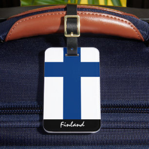 Étiquette À Bagage Patriotique Finlande Bagages Tags, Drapeau Finland
