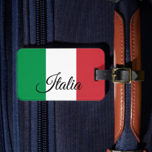 Étiquette À Bagage Patriotique Italie Bagages Tags, Drapeau italien