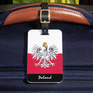 Étiquette À Bagage Patriotique Pologne Bagages Tags, Aigle, Drapeau p