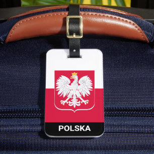 Étiquette À Bagage Patriotique Pologne Bagages Tags, Drapeau polonais