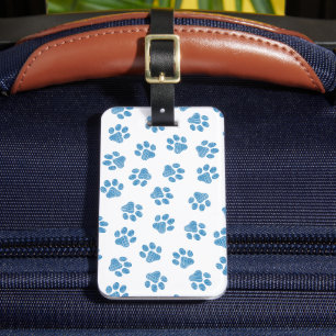 Étiquette À Bagage Patrouilles de Doodle, Paws de Chien, Paws Bleus