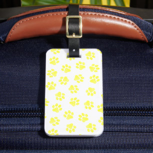 Étiquette À Bagage Patrouilles de Doodle, Paws de Chien, Paws Jaunes