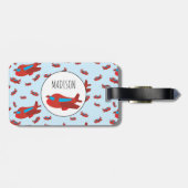 Étiquette À Bagage Pattern custom Nom (Dos horizontal)