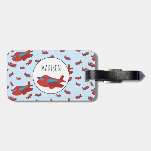 Étiquette À Bagage Pattern custom Nom (Dos horizontal)