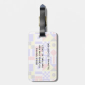 Étiquette À Bagage Pattern de Colorful (Dos Vertical)