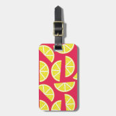Étiquette À Bagage pattern of lemon (Devant Vertical)
