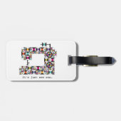 Étiquette À Bagage Patters de Colorful Sewing Machine (Dos horizontal)