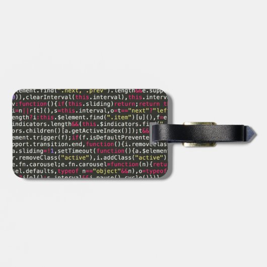 Étiquette À Bagage Patters de Developer (Dos horizontal)