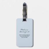 Étiquette À Bagage Patters de Whimsical Flamingo et Pineapple (Dos Vertical)