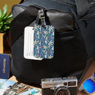 Étiquette À Bagage Patters tropicaux