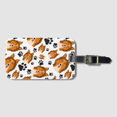 Étiquette À Bagage Pattes de chiot de chien de l'Ecosse Sheltie de (Devant Horizontal)