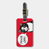 Étiquette À Bagage PATTES ! Voyage impertinent BlissAndKittens de (Devant Vertical)