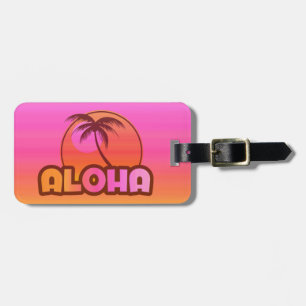 Étiquette À Bagage Paume de rose Aloha