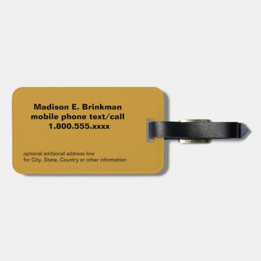 Étiquette À Bagage Paume TreeTag d'Hawaï (Dos horizontal)