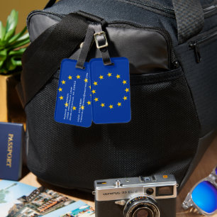 Étiquette À Bagage pavillon de l'Union européenne