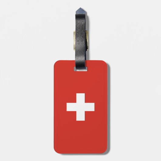 Étiquette À Bagage pavillon suisse (Dos Vertical)