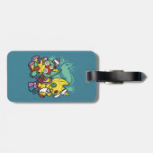 Étiquette À Bagage Paw-sitively Frightful | Monstrous Cats Halloween (Dos horizontal)