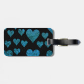 Étiquette À Bagage Paws Bleus, Patrouilles Parties scintillant, Parti (Dos horizontal)