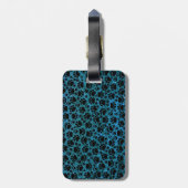 Étiquette À Bagage Paws Noires, Parties scintillant Violette, Paws Ch (Dos Vertical)