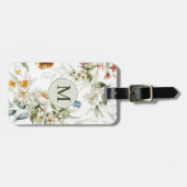Étiquette À Bagage Pays élégant Floral double face (Devant horizontal)