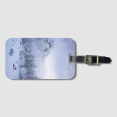 Étiquette À Bagage Pays merveilleux d'hiver, brouillard, forêt d'épin (Devant Horizontal)