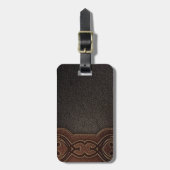 Étiquette À Bagage Pays occidental de cowboy de brun rustique de mode (Devant Vertical)