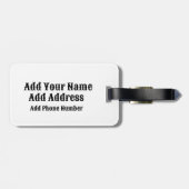 Étiquette À Bagage Pays Visa Timbres Cool bagages personnalisable éti (Dos horizontal)