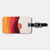 Étiquette À Bagage Paysage Abstrait avec mer au coucher du soleil (Devant horizontal)