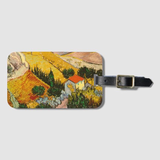 Étiquette À Bagage Paysage avec Maison et PloughmaVincent van Gogh (Devant Horizontal)