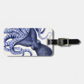 Étiquette À Bagage Paysage Bleu Octopus (Devant horizontal)