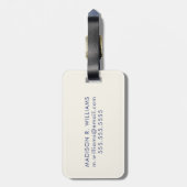 Étiquette À Bagage Paysage Bleu Octopus (Dos Vertical)