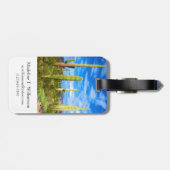 Étiquette À Bagage Paysage de cactus du désert, Arizona (Dos horizontal)