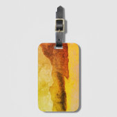 Étiquette À Bagage Paysage de campagne; représentation de la beauté d (Devant Vertical)