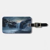 Étiquette À Bagage Paysage de la cascade en Islande (Devant horizontal)