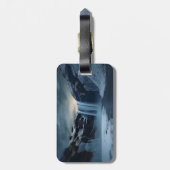 Étiquette À Bagage Paysage de la cascade en Islande (Dos Vertical)