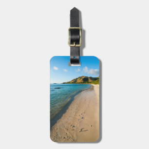 Étiquette À Bagage Paysage de plage tropicale, Fidji