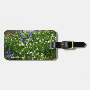 Étiquette À Bagage Paysage des fleurs du début du printemps