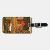 Étiquette À Bagage Paysage d'étang de ferme par Mead Schaeffer (Devant horizontal)