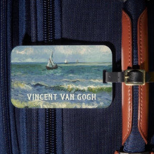 Étiquette À Bagage Paysage marin de Van Gogh à Saintes Maries de la M