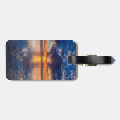 Étiquette À Bagage Paysage marin spectaculaire, coucher de soleil, CA (Dos horizontal)