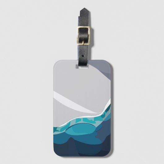 Étiquette À Bagage Paysage océanique d'Iceberg (Devant Vertical)