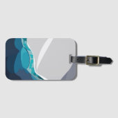 Étiquette À Bagage Paysage océanique d'Iceberg (Devant Horizontal)