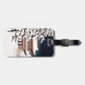 Étiquette À Bagage Paysage oriental frais d'hiver de Hasui Kawase de (Dos horizontal)