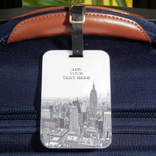 Étiquette À Bagage Paysage personnalisé de la ville de New York