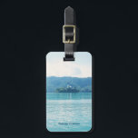 Étiquette À Bagage Paysage Photographie Lac Montagne Bleu Slovénie<br><div class="desc">Une photo de la belle eau bleue dans le lac Bled,  Slovénie lors d'une belle journée ensoleillée avec l'église sur une île dans le lac entouré de belles montagnes verdoyantes.</div>