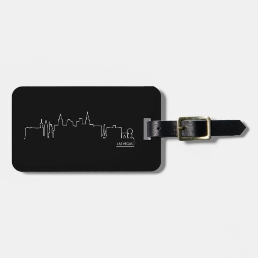 Étiquette À Bagage Paysage urbain de Las Vegas (Devant horizontal)