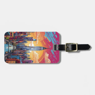 Étiquette À Bagage Paysage urbain de New York