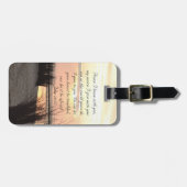 Étiquette À Bagage Peace I leave with you, Bible Verse Ocean Sunset (Devant horizontal)