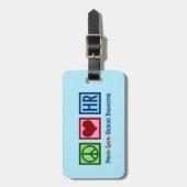 Étiquette À Bagage Peace Love Ressources humaines RH (Devant Vertical)